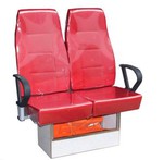 Műanyag ülőkével a komppal, rozsdamentes kerettel